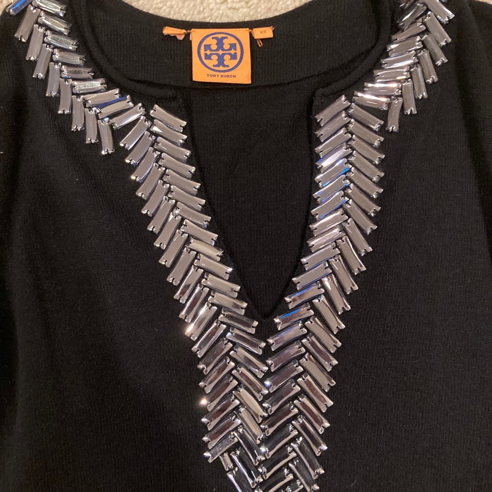 Gorgeous black Tory Burch sweater size xs